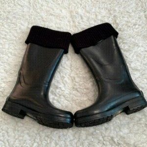 COPY - 𝅺COUGAR Rankin black rider tall waterproof rubber boots attached leg war…